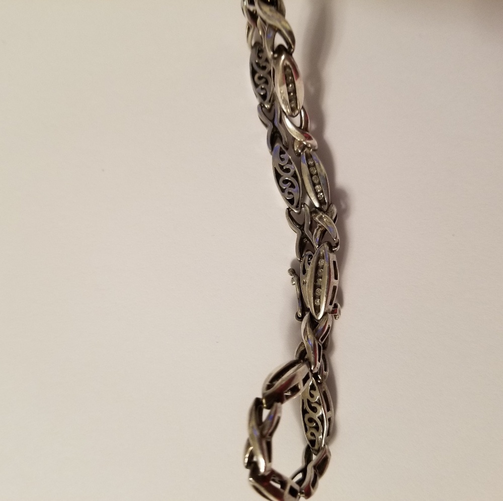 Silver Diamond Bracelet